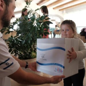 clm ukraine child getting gift